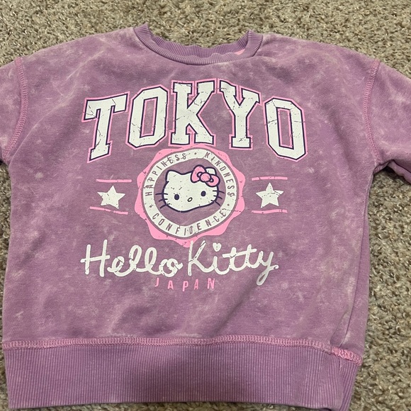 Hello Kitty Tokyo Sweatshirt Toddler 3T Purple Graphic Sanrio Japan Crewneck - Picture 3 of 4